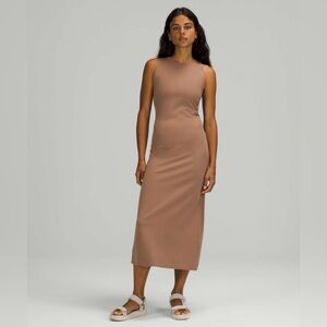 Lululemon All Aligned Midi Dress Size 2 NEW condition Colour Cacao